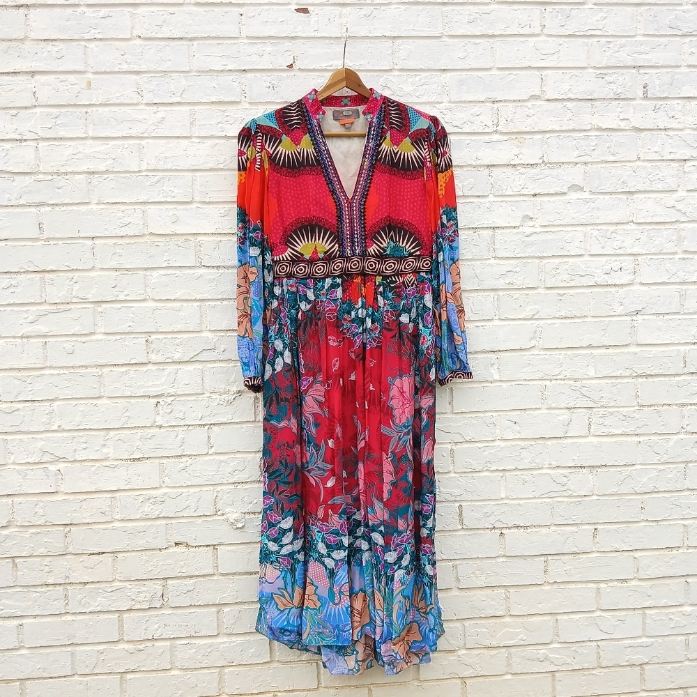 Bhanuni By Jyoti Multicolor Maxi Dress 4P - Picture 4 of 14